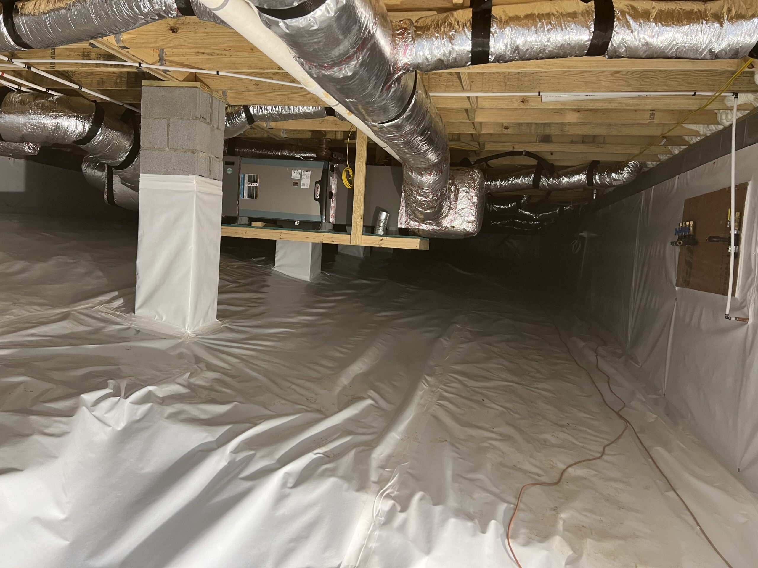 An encapsulated crawl space in North Carolina.